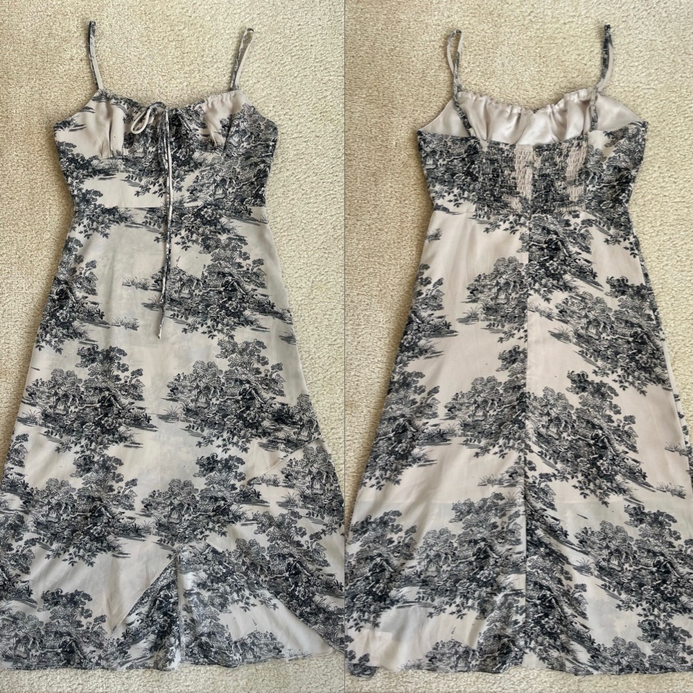 NWT Commense Print Midi High Low Dress in Women's Medium